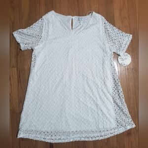 NWT Naif Lace Dress, White, Women's 3X